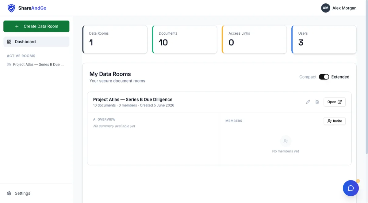 The ShareAndGo interface